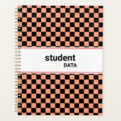 Boho Checkerboard Binder | Trendy Back to School (Devant)