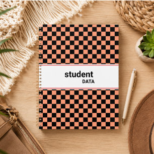 Boho Checkerboard Binder Trendy Terug naar Schoo Planner