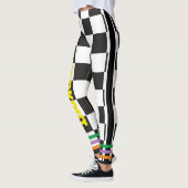 Boho Checkered zwart-wit l Workout Leggings (Links)