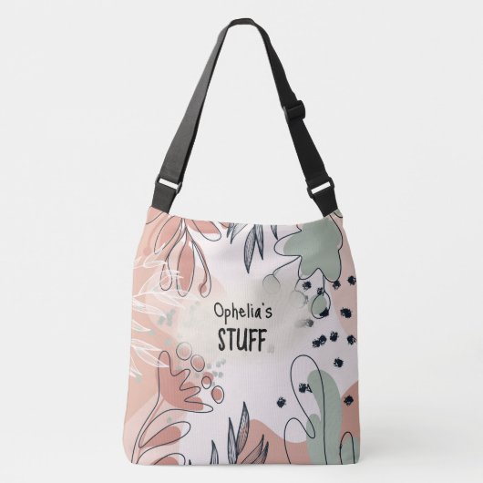 Boho Chic Abstracte patroonnaam Crossbody Tas (Voorkant)