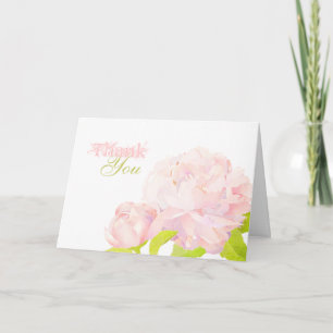 Boho Chic Aquarelle Peony Mariage Merci