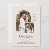 Boho Chic Arch Photo Script Overlay Afstuderen Aankondiging (Voorkant)