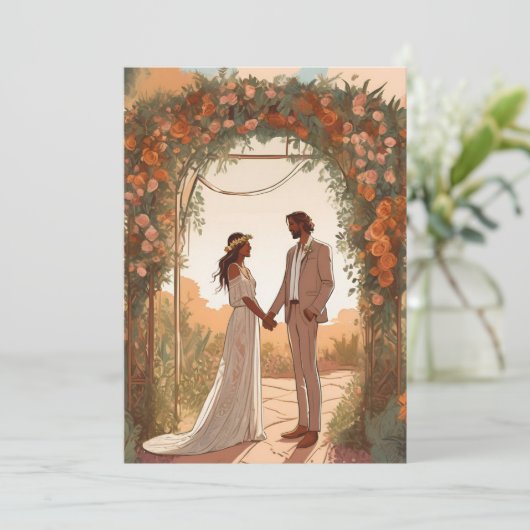 boho chic automne moderne enregistrer les cartes d (Debout devant)