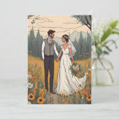 boho chic automne moderne enregistrer les cartes d (Debout devant)
