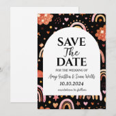 boho chic automne moderne enregistrer les cartes d (Devant / Derrière)