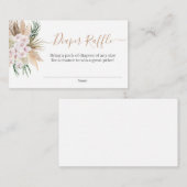 Boho Chic Baby shower Luier Raffle Informatiekaartje (Voorkant / Achterkant)