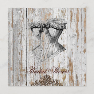 boho chic barn wood rustige country bruiloft kaart