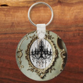 boho chic barn wood rustige country bruiloft sleutelhanger (Voorkant)