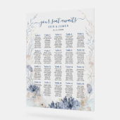 Boho Chic Beach Coastal Wedding Zitting Grafiek Acryl Bord (Hoek)