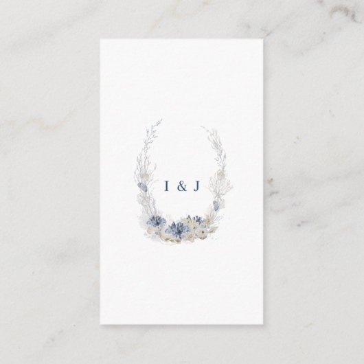 Boho Chic Beach Nautische bruiloft QR Gift Registr Informatiekaartje (Achterkant)