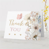 Boho Chic bedankkaart Kaart (Gele Bloem)