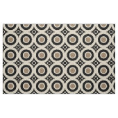 Boho Chic Black & Beige Geometric Pattern Stof (Fat Quarter)