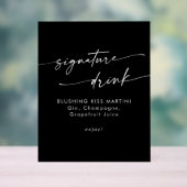 Boho Chic Black Mariage Signature Boire (Neutre)