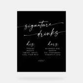 Boho Chic Black Mariage Signature Boissons (Recto)