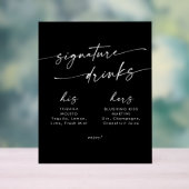 Boho Chic Black Mariage Signature Boissons (Neutre)