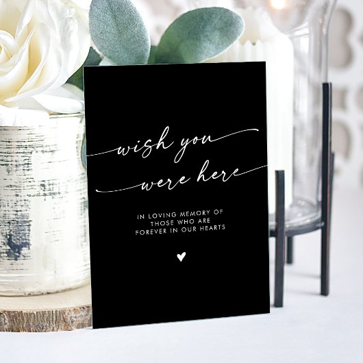 Boho Chic Black Memorial Souhaite Que Vous Étiez I