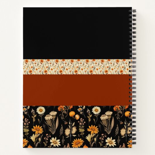 Boho-Chic Black & Rust Bullet Journal (Dos)