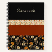 Boho-Chic Black & Rust Bullet Journal (Devant)
