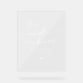 Boho Chic Blanc Effacer Cette Bougie Brûle Mémoria (Recto)