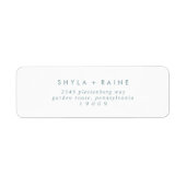 Boho Chic Blauwgroen en witte retouradreslabels Etiket (Voorkant)