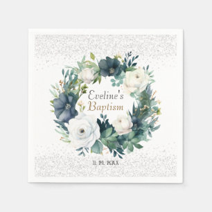 Boho Chic Bloemen Meisjes Doop Servet