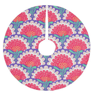 Boho Chic Bloemen  Print. Kerstboom Rok