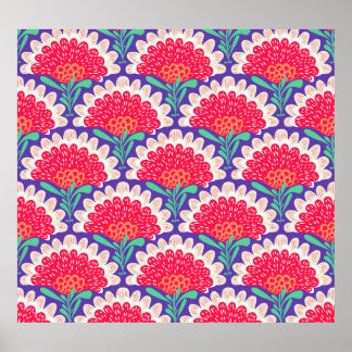 Boho Chic Bloemen  Print. Poster