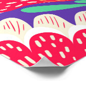 Boho Chic Bloemen Print. Poster (Hoek)