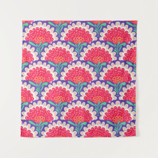 Boho Chic Bloemen  Print. Wandkleed