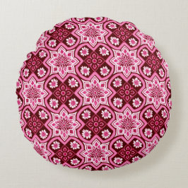 Boho Chic Bloemenpatroon Rond Kussen