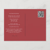 Boho Chic Bloemrijke Tuinrozen Bruiloft Uitnodiging Briefkaart (Achterkant)