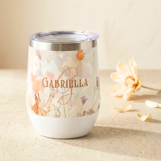 Boho Chic Bloemrijke Waterverf Monogram
