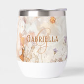 Boho Chic Bloemrijke Waterverf Monogram (Links)