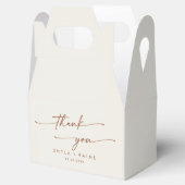 Boho Chic Bohemian Cream Dank je bruiloft Bedankdoosjes (Geopend)