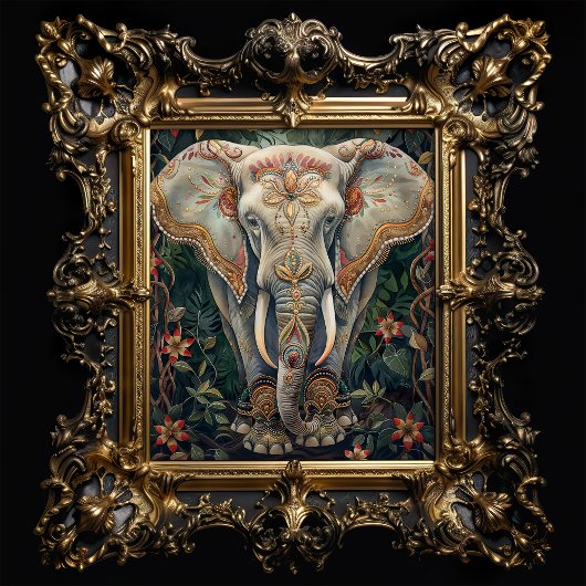 Boho Chic Bohemian Elephant Inpakpapier Vel