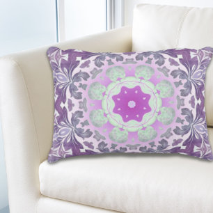 Boho chic Bohemian lila paarse mandala Decoratief Kussen