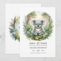Boho Chic Bos Koala Babyfeestje