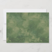 Boho Chic Botanical Gold Geometric Wedding Kaart (Achterkant)