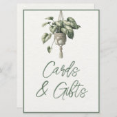 Boho Chic Botanische groen Kaarten & geschenken te (Voorkant / Achterkant)