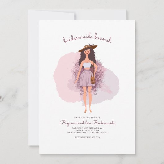 Boho Chic Bridesmaids Brunch Invitation Kaart (Voorkant)