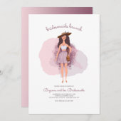Boho Chic Bridesmaitres Brunch Invitation (Devant / Derrière)