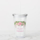 Boho Chic Bruidsmeisjes Acryl Drinkbeker (Voorkant)