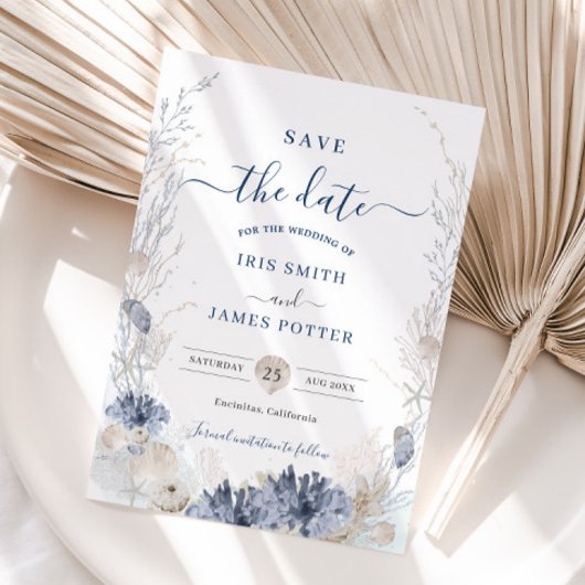 Boho Chic Bruiloft op een strandbestemming Save The Date