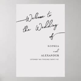 Boho Chic bruiloft Poster teken Welkom.