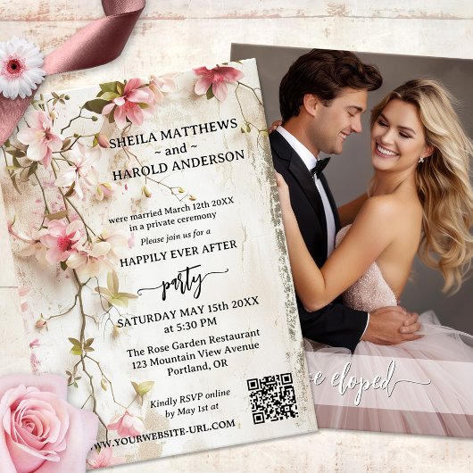 Boho Chic bruiloft receptie alleen Elopement Kaart