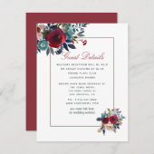 Boho Chic Burgundy and Navy Autumn Fall Wedding (Voorkant / Achterkant)