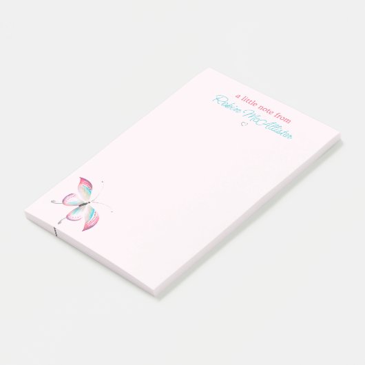 Boho Chic Chinoiserie Butterfly Post-it® Notes (Incliné)