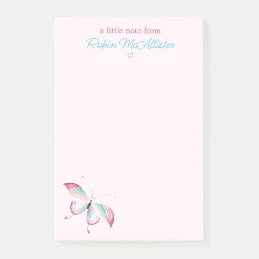 Boho Chic Chinoiserie Butterfly Post-it® Notes (Devant)