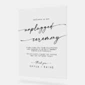 Boho Chic Clear Acryl Huwelijk Unplugged Ceremonie Acryl Bord (Hoek)