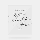 Boho Chic Clear Acrylique Mariage Hot Chocolate Ba (Recto)